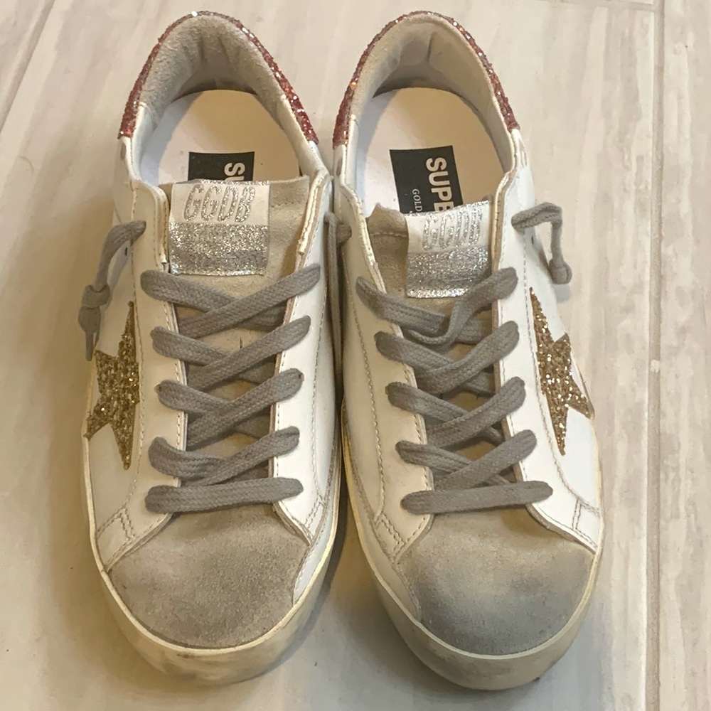 Golden Goose Gold Glitter Superstars - Picture 3 of 4